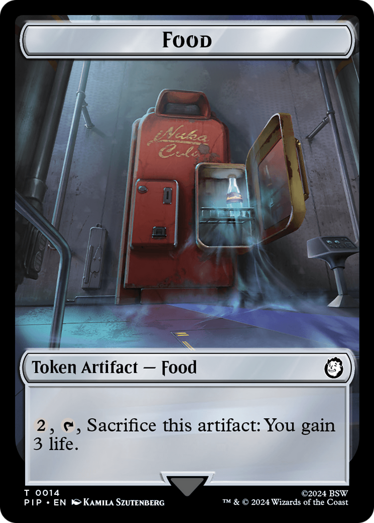 Food (0014) // Clue Double-Sided Token [Fallout Tokens] - Trinity Hobby