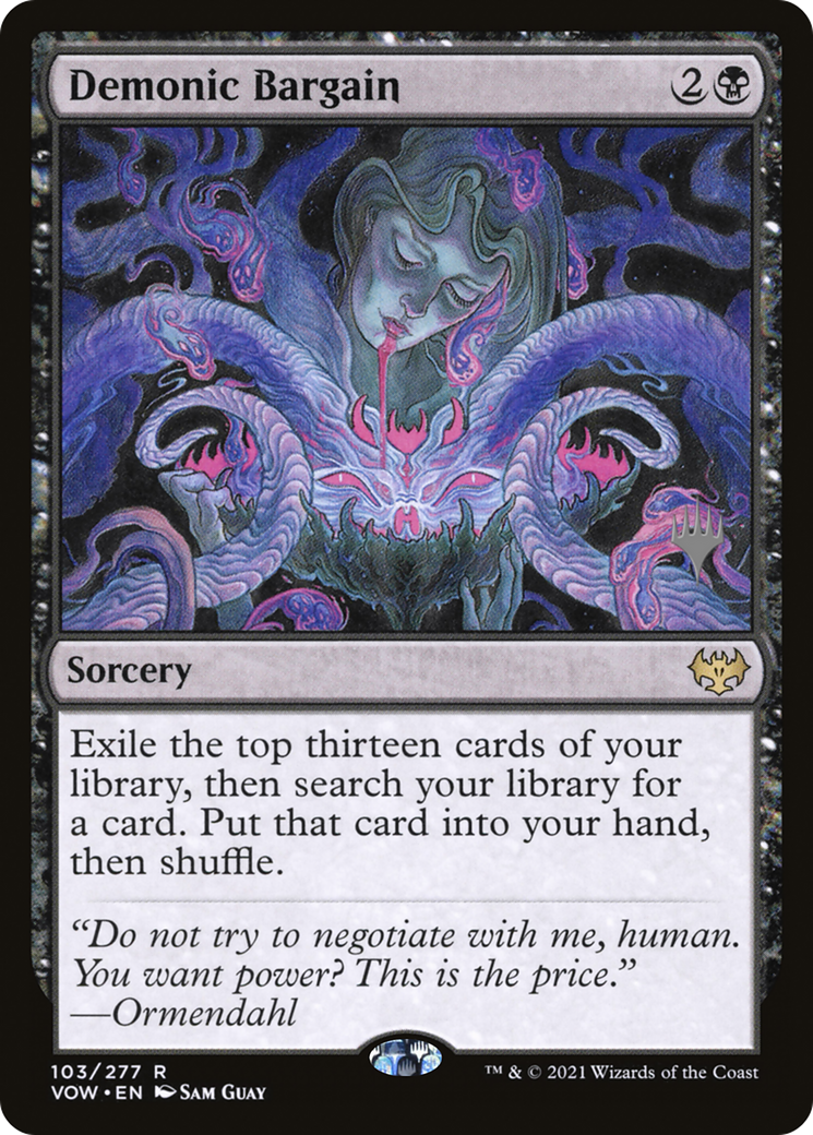 Demonic Bargain (PPDSK-103) - [Innistrad: Crimson Vow Promos] Foil - Trinity Hobby