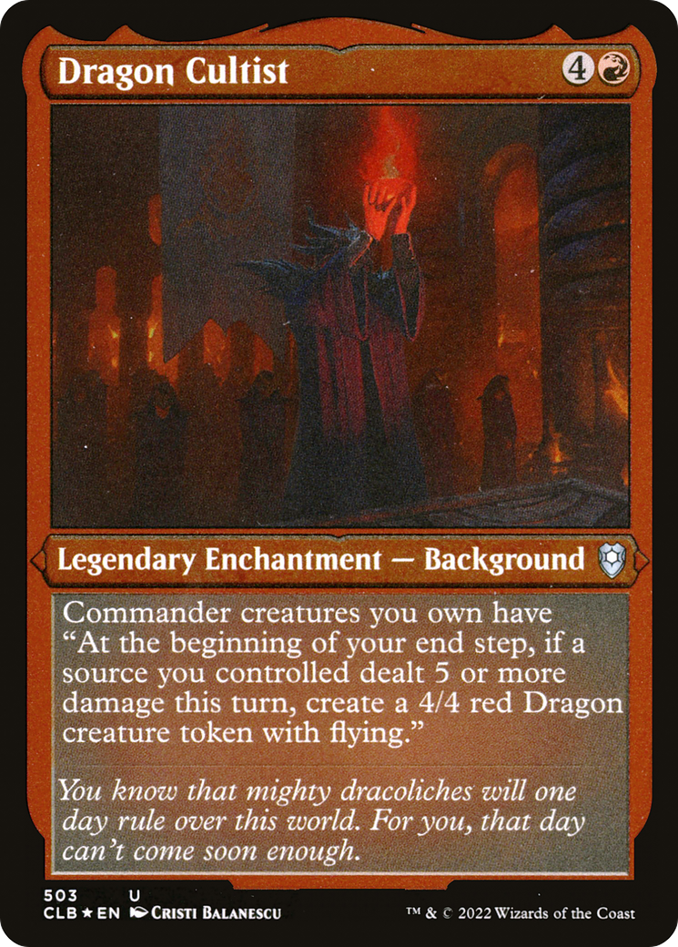 Dragon Cultist (Foil Etched)  [Foil]  (CLB-503) - [Commander Legends: Battle for Baldur's Gate]