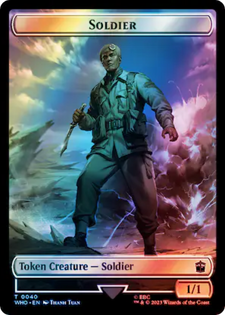 Soldier // Treasure (0061) Double-Sided Token (Surge Foil) [Doctor Who Tokens] - Trinity Hobby