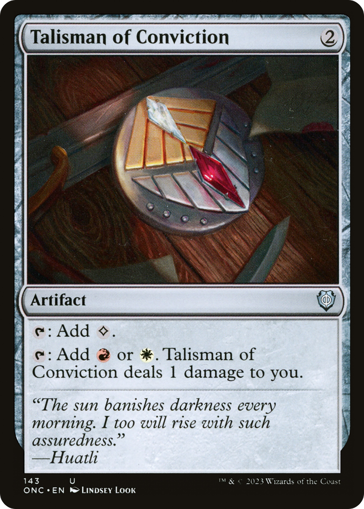 Talisman of Conviction [Phyrexia: All Will Be One Commander] - Trinity Hobby
