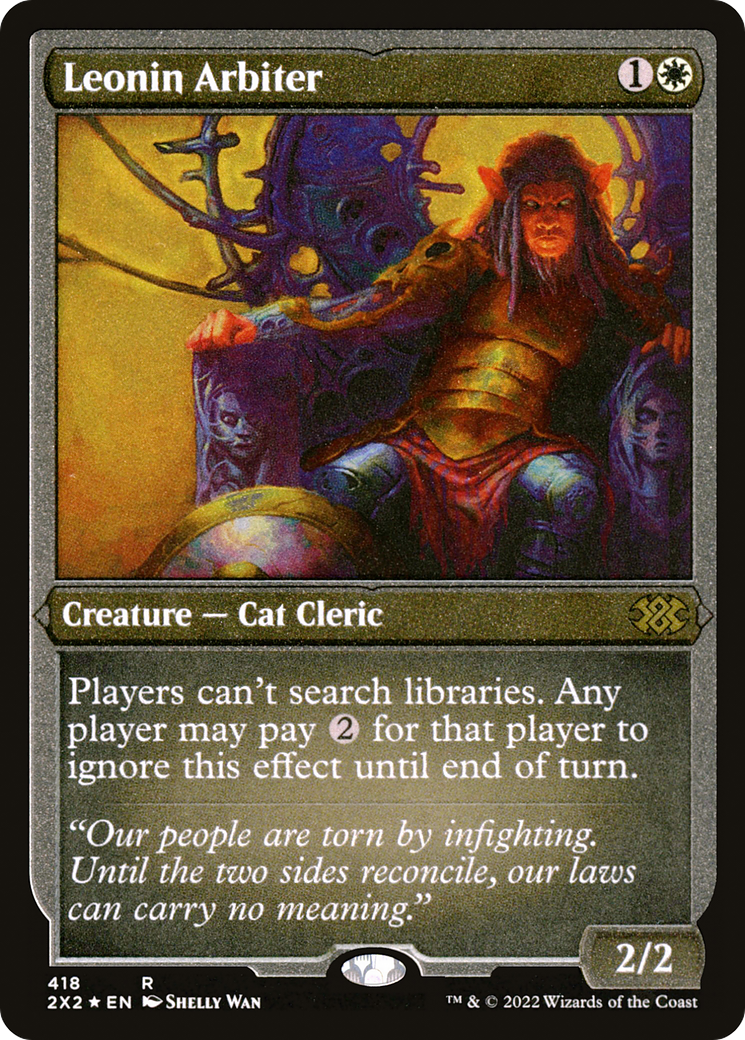 Leonin Arbiter  [Foil]  (2X2-418) - [Double Masters 2022] - Trinity Hobby