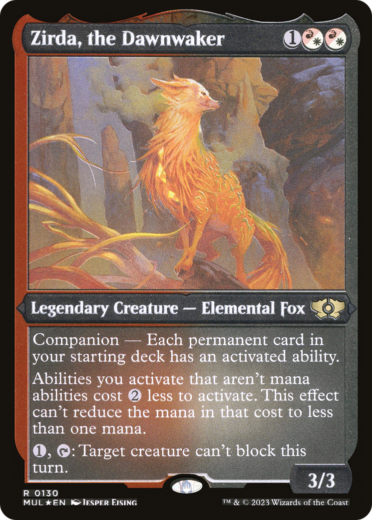 Zirda, the Dawnwaker (Foil Etched)  [Foil]  (MUL-130) - [Multiverse Legends]: (companion) - Trinity Hobby