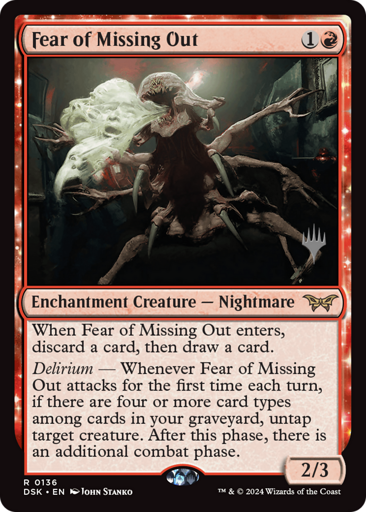 Fear of Missing Out (Promo Pack) [Duskmourn: House of Horror Promos] - Trinity Hobby