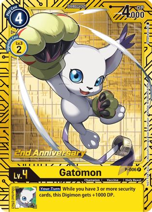 Gatomon [P-006] (2nd Anniversary Card Set) [Promotional Cards] - Trinity Hobby