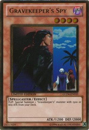 Gravekeeper's Spy [GLD4-EN010] Gold Rare - Trinity Hobby