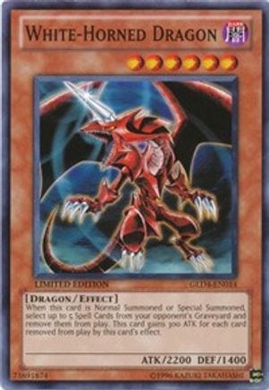 White-Horned Dragon [GLD4-EN014] Common - Trinity Hobby