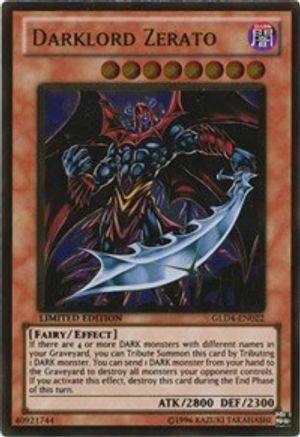 Darklord Zerato [GLD4-EN022] Gold Rare - Trinity Hobby