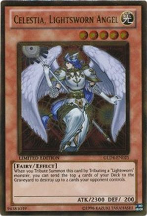Celestia, Lightsworn Angel [GLD4-EN025] Gold Rare - Trinity Hobby