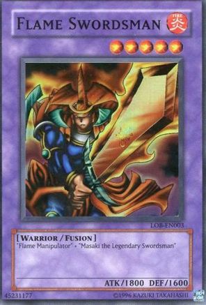 Flame Swordsman [LOB-EN003] Super Rare - Trinity Hobby