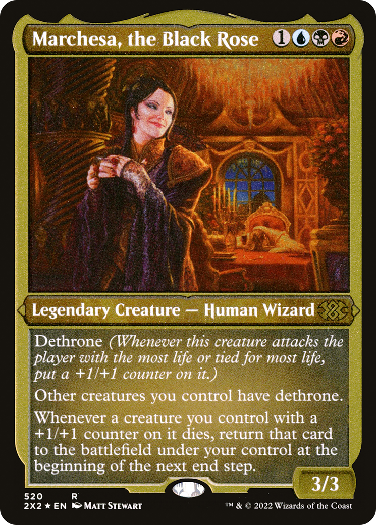 Marchesa, the Black Rose (Foil Etched)  [Foil]  (2X2-520) - [Double Masters 2022] - Trinity Hobby