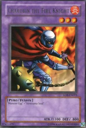Charubin the Fire Knight [LOB-EN015] - Legend of Blue Eyes White Dragon (Worldwide English) Unlimited - Rare - Trinity Hobby
