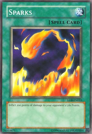Sparks [LOB-EN055] - Legend of Blue Eyes White Dragon (Worldwide English) Unlimited - Common / Short Print - Trinity Hobby