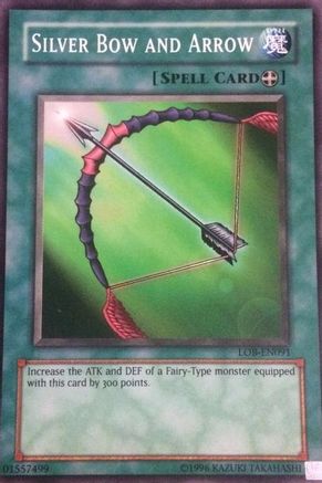 Silver Bow and Arrow [LOB-EN091] - Legend of Blue Eyes White Dragon (Worldwide English) Unlimited - Common / Short Print - Trinity Hobby