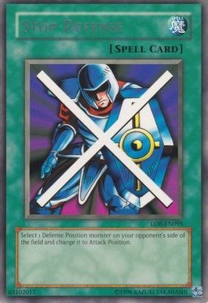 Stop Defense [LOB-EN095] - Legend of Blue Eyes White Dragon (Worldwide English) Unlimited - Rare - Trinity Hobby
