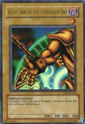 Right Arm of the Forbidden One [LOB-EN122] Ultra Rare - Trinity Hobby
