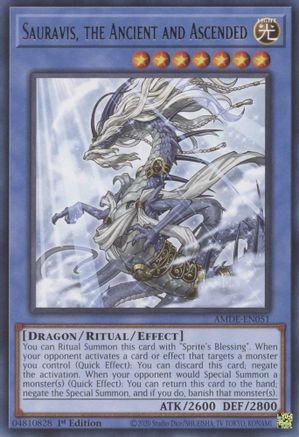 Sauravis, the Ancient and Ascended [AMDE-EN051] Rare - Trinity Hobby