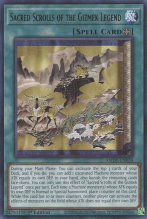 Sacred Scrolls of the Gizmek Legend [AMDE-EN058] Rare - Trinity Hobby