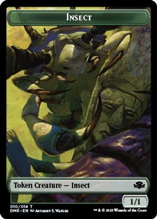 Insect // Cat (008) Double-Sided Token  [Foil]  (DMR-10 // 8) - [Dominaria Remastered]