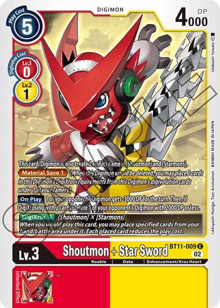 Shoutmon + Star Sword [BT11-009] [Dimensional Phase] - Trinity Hobby