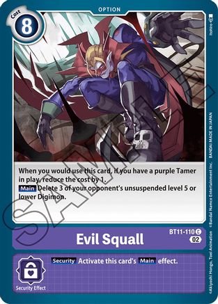 Evil Squall [BT11-110] [Dimensional Phase] - Trinity Hobby