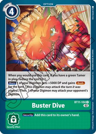 Buster Dive [BT11-104] [Dimensional Phase] - Trinity Hobby