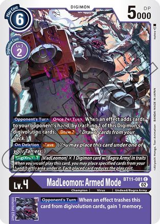 MadLeomon: Armed Mode [BT11-081] [Dimensional Phase] - Trinity Hobby