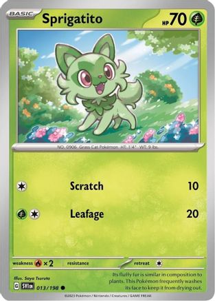 Sprigatito (Mirage Holo) - (013/198) Holofoil [Miscellaneous Cards & Products]