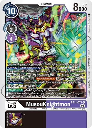 MusouKnightmon (BT11-071) - [Dimensional Phase] - Trinity Hobby