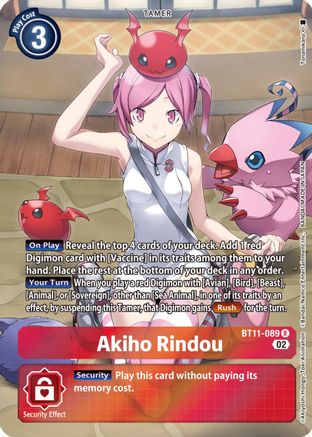 Akiho Rindou [BT11-089] (Alternate Art) [Dimensional Phase] - Trinity Hobby