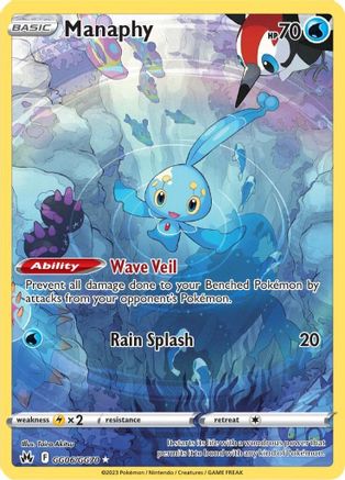 Manaphy (GG06/GG70) [Sword & Shield: Crown Zenith] - Trinity Hobby