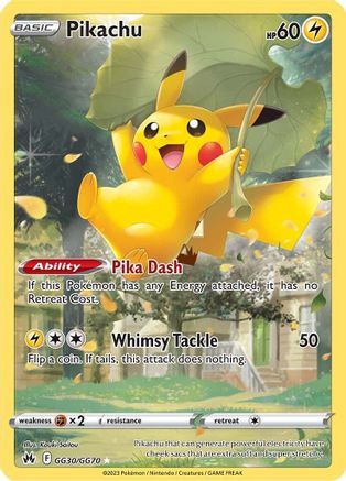 Pikachu (GG30/GG70) [Sword & Shield: Crown Zenith] - Trinity Hobby