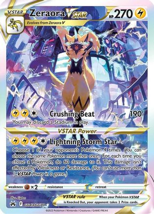 Zeraora VSTAR (GG43/GG70) [Sword & Shield: Crown Zenith] - Trinity Hobby
