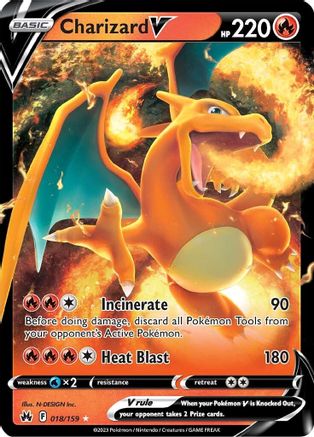 Charizard V (018/159) [Sword & Shield: Crown Zenith] - Trinity Hobby