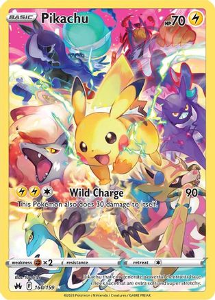 Pikachu (160/159) (Secret) [Sword & Shield: Crown Zenith] - Trinity Hobby