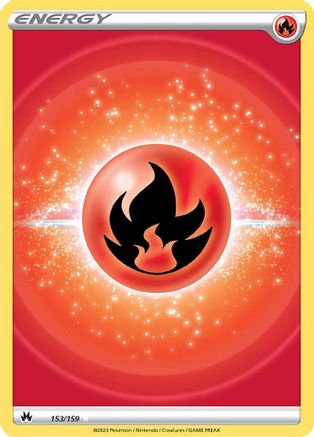 Fire Energy (153/159) (Texture Full Art) [Sword & Shield: Crown Zenith] - Trinity Hobby