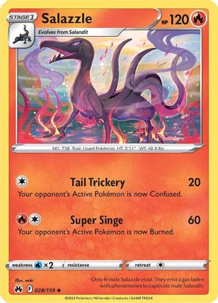 Salazzle (028/159) [Sword & Shield: Crown Zenith] - Trinity Hobby