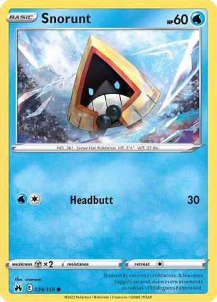 Snorunt (034/159) [Sword & Shield: Crown Zenith] - Trinity Hobby