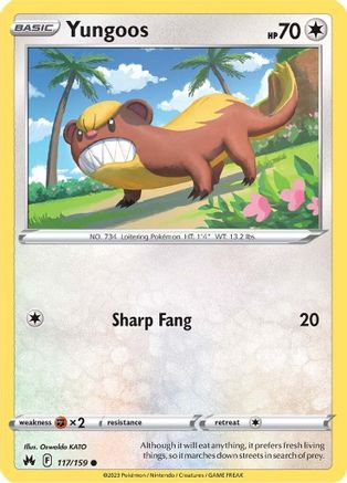Yungoos (117/159) [Sword & Shield: Crown Zenith] - Trinity Hobby