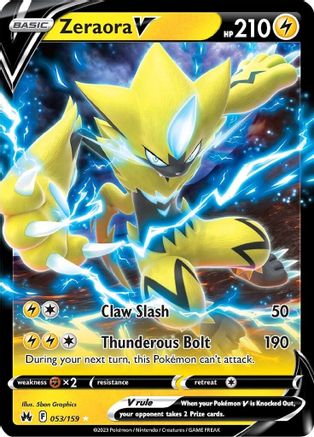 Zeraora V (053/159) [Sword & Shield: Crown Zenith] - Trinity Hobby
