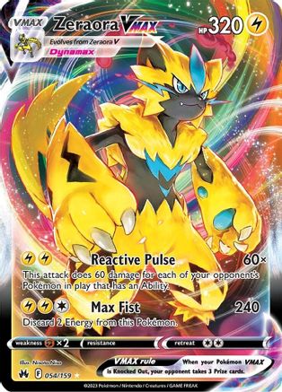 Zeraora VMAX (054/159) [Sword & Shield: Crown Zenith] - Trinity Hobby