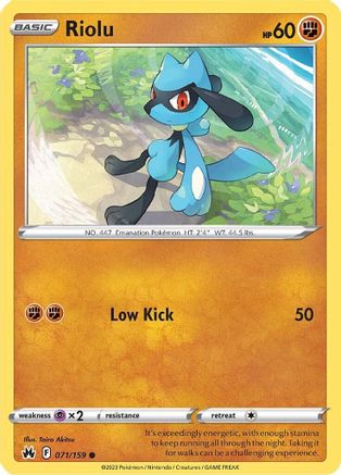Riolu (071/159) [Sword & Shield: Crown Zenith] - Trinity Hobby