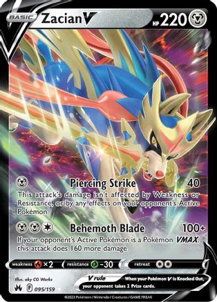 Zacian V (095/159) [Sword & Shield: Crown Zenith] - Trinity Hobby