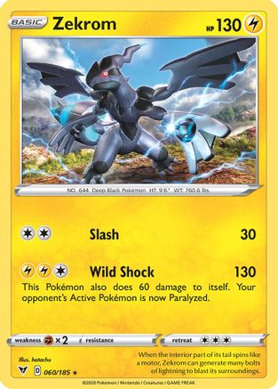 Zekrom (Cosmos Holo) - (060/185) Holofoil [Miscellaneous Cards & Products]