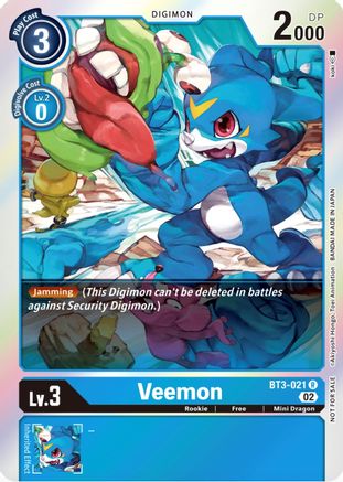 Veemon [BT3-021] (Official Tournament Pack Vol.8) [Release Special Booster Promos] - Trinity Hobby