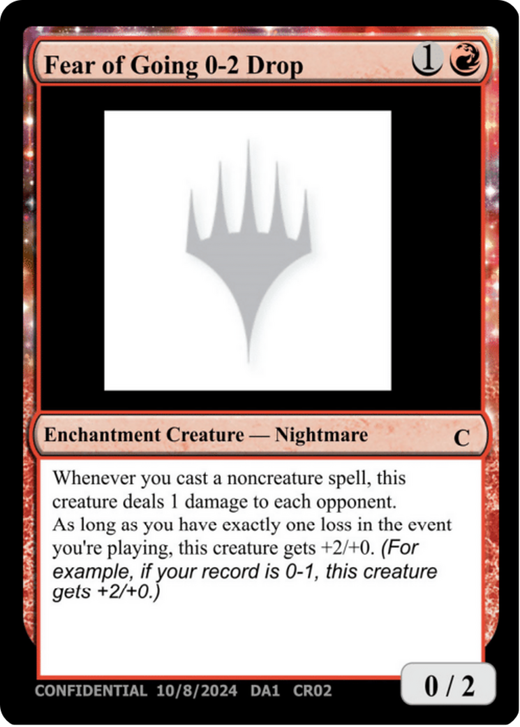Fear of Going 0-2 Drop [Unknown Event]