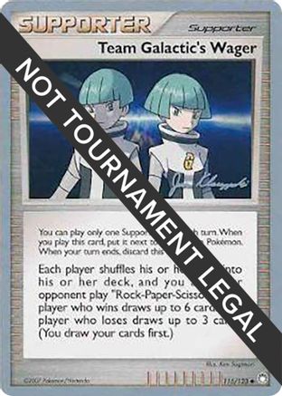 Team Galactic's Wager (115/123) (Psychic Lock - Jason Klaczynski) [World Championships 2008] - Trinity Hobby