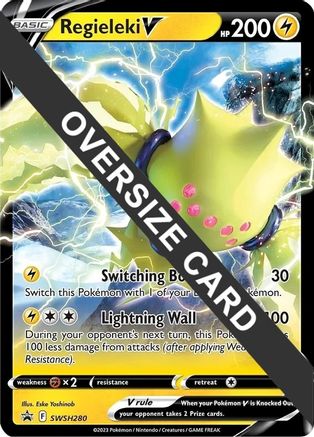 Regieleki V (SWSH280) (Jumbo Card) [Sword & Shield: Black Star Promos] - Trinity Hobby