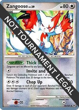 Zangoose LV.29 (66/127) (Queengar - Jason Martinez) [World Championships 2009] - Trinity Hobby