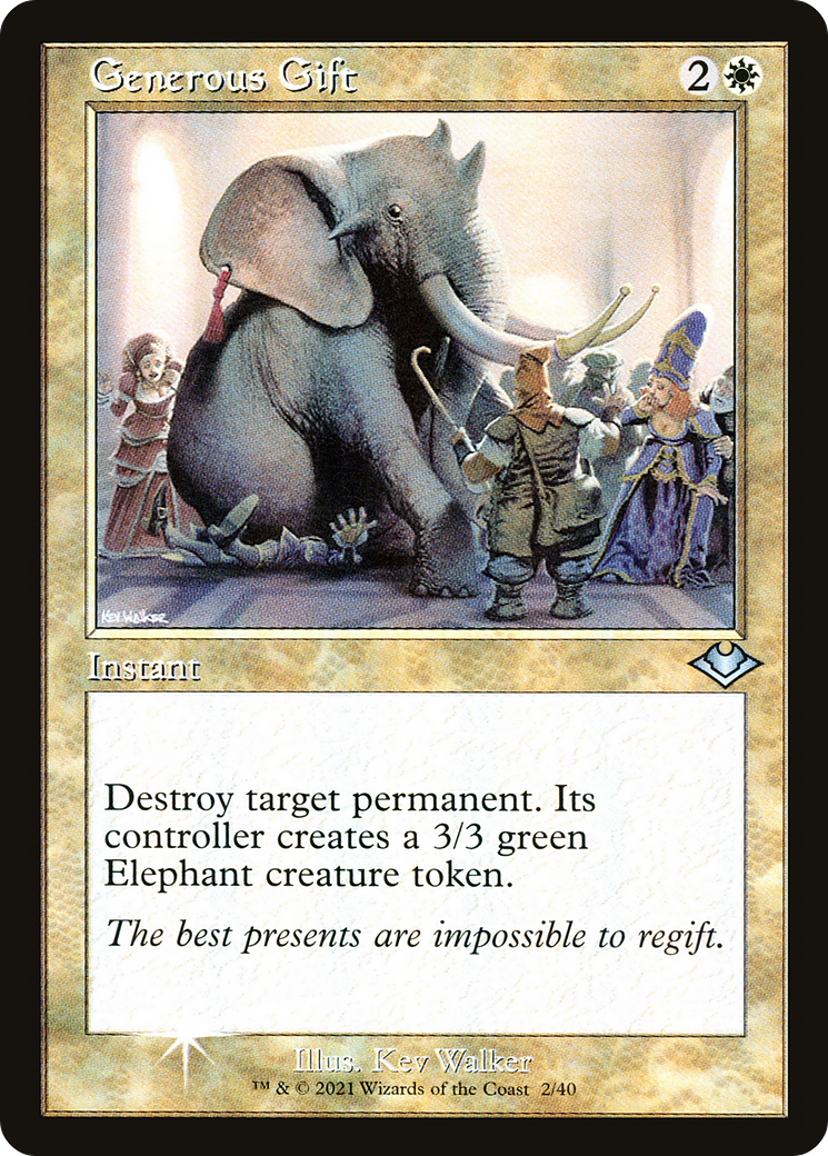 Generous Gift [Etched Foil]  (MH1-002) - [Modern Horizons 1 Timeshifts] - Trinity Hobby